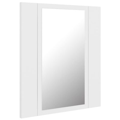 vidaXL LED kupaonski ormarić s ogledalom bijeli 40x12x45 cm akrilni
