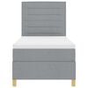 vidaXL LED Box Spring Krevet Svijetlo siva 100 x 200 cm tkanina