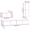 vidaXL TV Kabinet za Zid Zidne 4 pcs Crni hrast Konstruirano drvo
