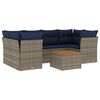 vidaXL 7-dijelni set vrtnih sofa od poliratana s jastucima sivi