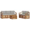 vidaXL Set vanjskih sofa 6 kom. Prirodna i svjetlosiva