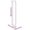 vidaXL U&scaron;i uzglavlja Bijelo 80 x 16 x 4 cm PVC