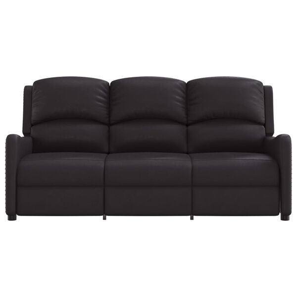 vidaXL Masažni trosjed od sjajne umjetne kože crni