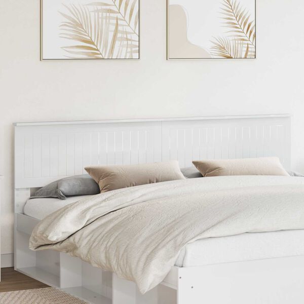 vidaXL Uzglavlje Sjajno bijelo 200 cm Konstruirano drvo