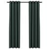 vidaXL Zavjese za zamračivanje s prstenima 2 kom zelene 140 x 225 cm