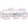 vidaXL Set vanjskih sofa s jastukom 9 pcs Prirodna i bež