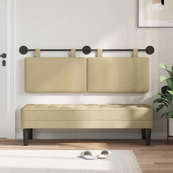 vidaXL Držeće uzglavlje Zidne Svijetlozeleni sivi 150 x 55 x 5 cm