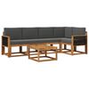 vidaXL Set vanjskih sofa 6 kom. Prirodna i antracit