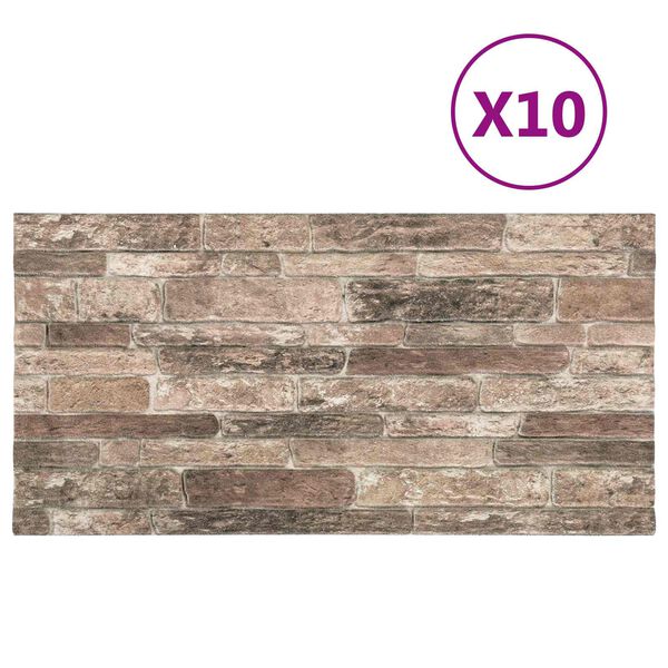 vidaXL Zidne panele 10 pcs &Scaron;areni 100 x 50 cm EPS pjena