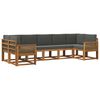 vidaXL Set vanjskih sofa 7 pcs Prirodna i antracit Čvrsto drvo akacije