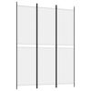 vidaXL Sobna pregrada s 3 panela bijela 150 x 200 cm od tkanine