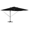 vidaXL Suncobran Crna 351 x 250 x 253 cm Poliester i aluminij