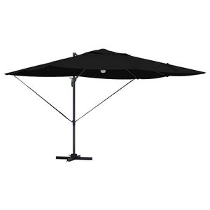 vidaXL Suncobran Crna 351 x 250 x 253 cm Poliester i aluminij