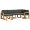 vidaXL Set vanjskih sofa s jastukom 6 pcs Bijela i antracit Poliester
