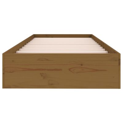 vidaXL Okvir za krevet od masivnog drva boja meda 75x190 cm mali
