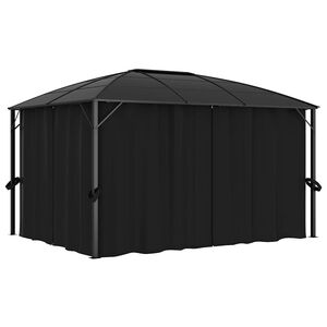 vidaXL Sjenica sa zastorima 400 x 300 x 265 cm antracit