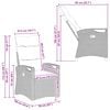 vidaXL Vrtna stolica 2 pcs Crna i Krema 56 x 60 x 112 cm