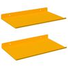 vidaXL Lebdeća polica Zidne 2 pcs Žuta 30 x 18 x 2,5 cm Čelik