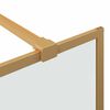vidaXL Zid za walk-in tuš Zlatno 140 x 195 cm Staklo otporno na udarce