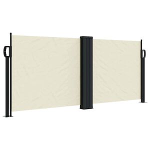 vidaXL Uvlačiva bočna tenda 100 x 600 cm krem