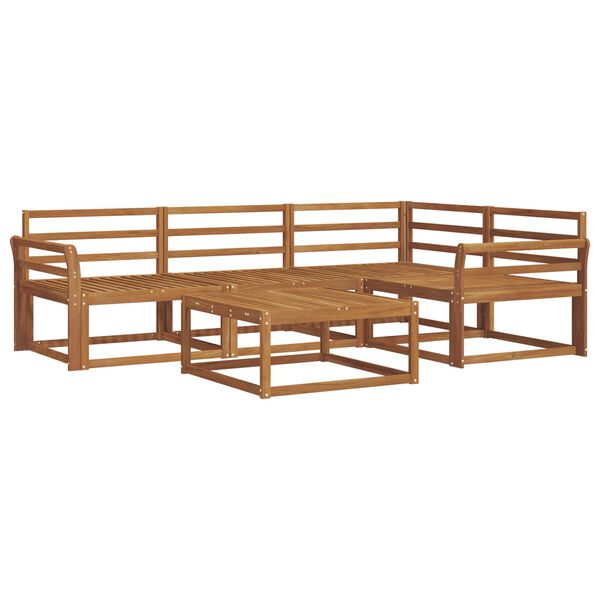 vidaXL Set vanjskih sofa 5 pcs Prirodna Čvrsto drvo akacije