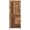 vidaXL Highboard s ladicama 2 pcs Staro drvo Konstruirano drvo