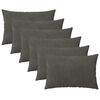 vidaXL Presvlaka za jastuk 6 pcs HEERLEN Tamnosiva 30 x 50 cm Bar&scaron;un