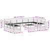 vidaXL Set vanjskih sofa 10 pcs Prirodna Čvrsto drvo akacije