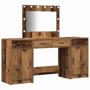 vidaXL Toaletni stol 3 kom. Smeđa 78,5 x 41 x 135 cm Konstruirano drvo
