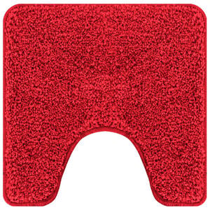 vidaXL Prostirka protiv klizanja s izrezom za WC Crvena 50 x 50 cm PP