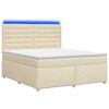 vidaXL Boxspring krevet s madracem Krem 140 x 190 cm Tkanina