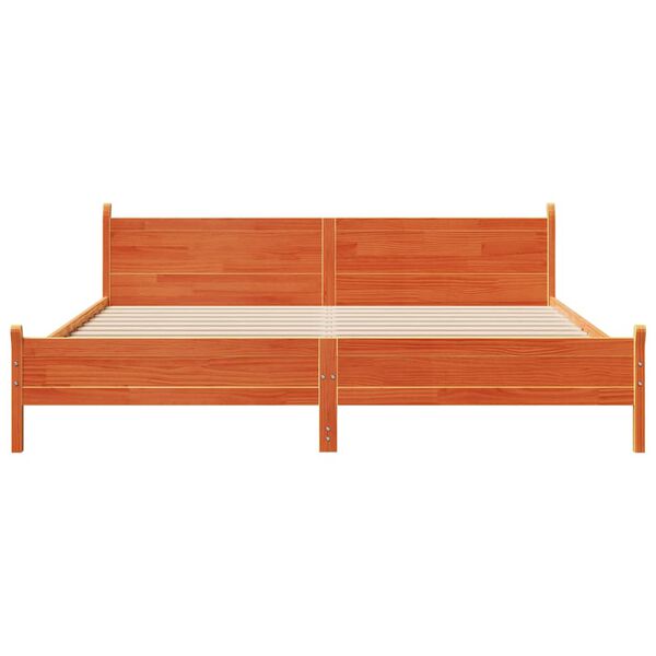 vidaXL Okvir kreveta bez madraca vo&scaron;tano smeđi 200x200 cm od borovine