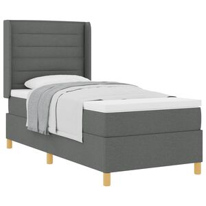 vidaXL Krevet s opruga kutije Tamno siva 80 x 200 cm tkanina