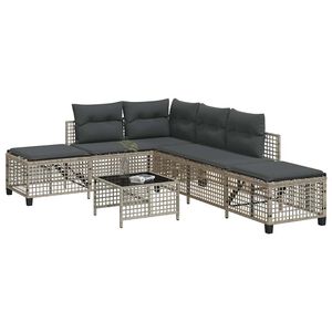 vidaXL 3-dijelni set kutne vrtnih sofa s jastucima od poliratana