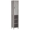 vidaXL Visoka komoda siva sonome 34,5x34x180 cm od konstruiranog drva