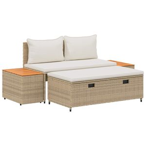 vidaXL Set vanjskih sofa 4-Broj sjedala 4 pcs 55 x 30 x 39 cm