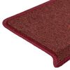 vidaXL Prostirke za stepenice 15 kom 65x21x4 cm bordo pravokutni rub
