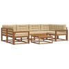 vidaXL Set vanjskih sofa s jastukom 7 pcs Prirodna i bež