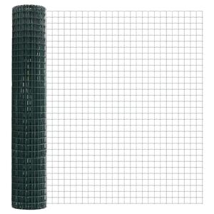 vidaXL Euro ograda s postom 10 x 1,6 m Čelik premazan PVC-om Zelena