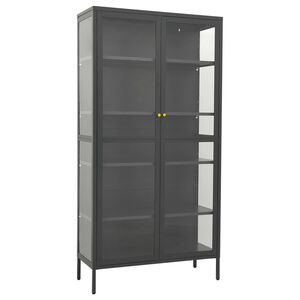 vidaXL Ormarić za izlaganje antracit 90x40x180 cm čelik/kaljeno staklo