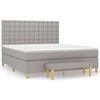 vidaXL Krevet box spring s madracem svjetlosiva 160x200 cm tkanina