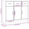 vidaXL Komoda siva boja betona 91x28x75 cm od konstruiranog drva
