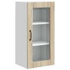 vidaXL Zidni stakleni ormarić PORTO Sonoma hrast 40 x 31 x 80 cm