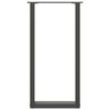 vidaXL Noge za konzolni stol u obliku slova U, 2 kom, antracit, 28 x (72-73) cm, čelik