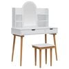vidaXL Set toaletnog stolića FAUSKE 5 kom. Bijela 100 x 50 x 143 cm