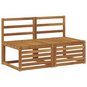 vidaXL 2 Komad Srednja sofa za van Čvrsto drvo akacije Prirodna