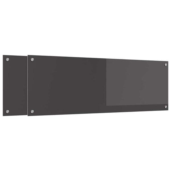 vidaXL Kuhinjski za&scaron;tita 2 pcs Tamno siva 120 x 40 cm