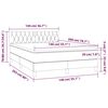 vidaXL Krevet box spring s madracem svjetlosivi 140x200 cm od tkanine