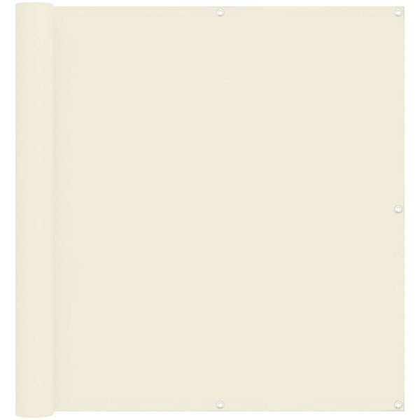 vidaXL Balcony ekran Krema 110 x 300 cm Oxford tkanina