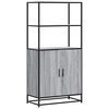 vidaXL Visoka ploča siva Sonoma 68x35x139 cm Konstruirano drvo i metal